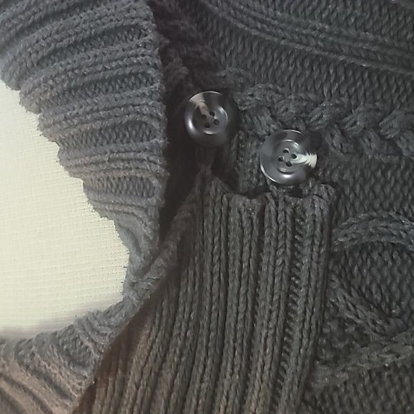 Eddie Bauer navy blue cable knit sweater size large - Picture 2 of 13